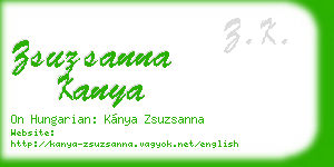 zsuzsanna kanya business card